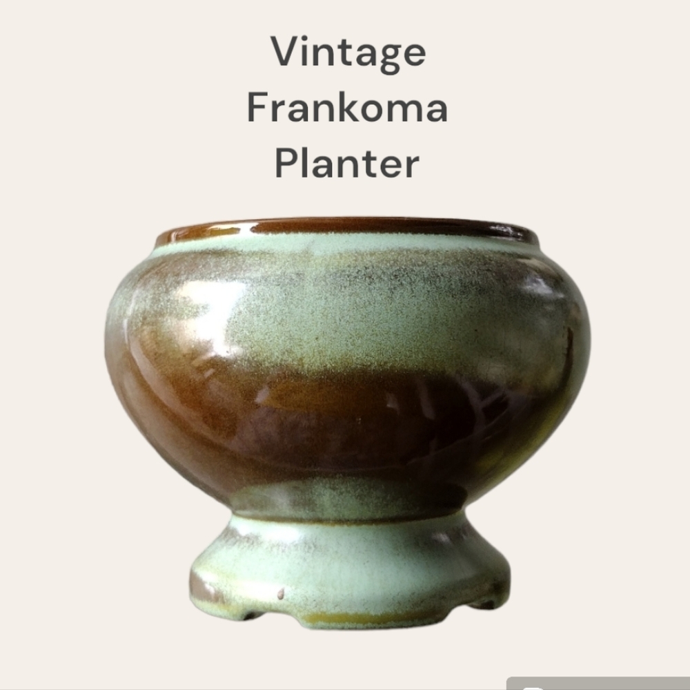 Vintage Frankoma Pottery Prairie Green #225 Planter